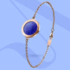 Bracelet en or et pierre ornementale en lapis lazuli. Bracelet de luxe par B.R.M Luxury.